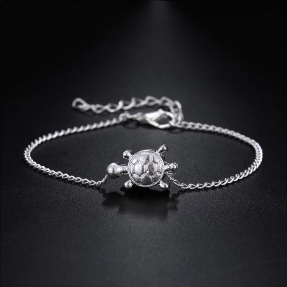 Silver turtle anklet - Picture 2 of 5